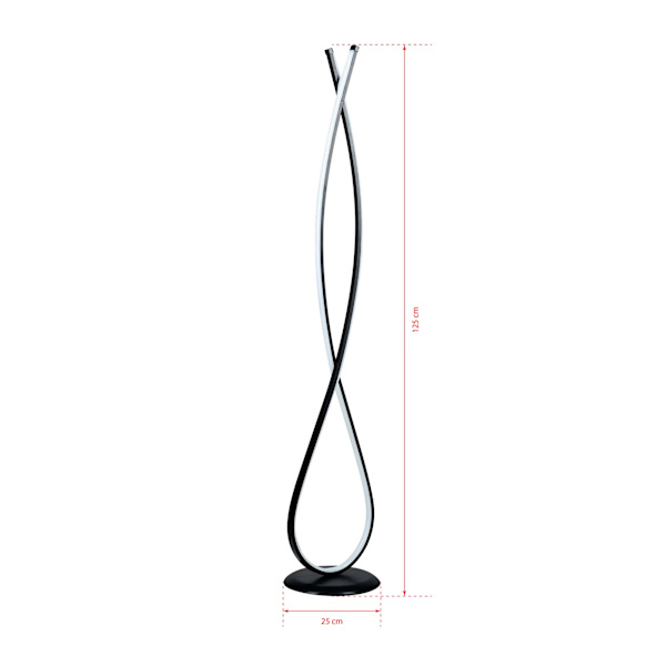 Gulvlampe Infinity Sort - Flerfarvet