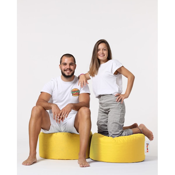 Garden Pouffe Pyöreä Pouf - keltainen