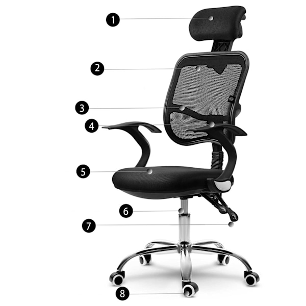 Ergonominen työtuoli Micro Meshillä - Sofotel Ryga Black