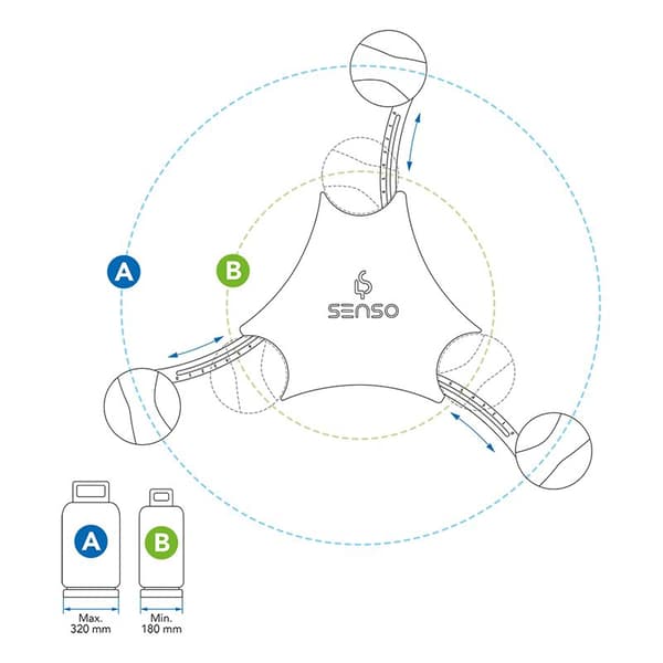 Gasflaskeniveaumåler med Bluetooth og app