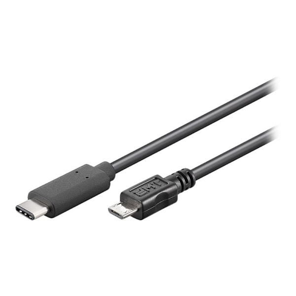 MicroConnect - USB-kaapeli - 24-nastainen USB-C (uros) Micro-USB-tyyppiin B (uros) - 1 m - lajiteltu
