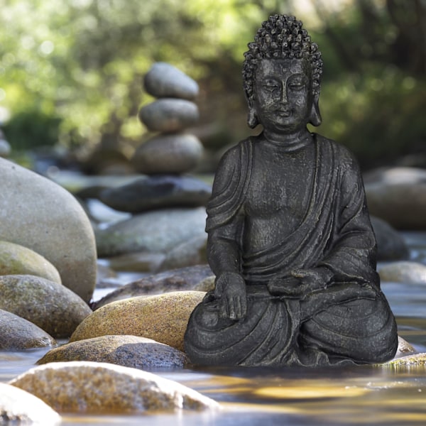 Siddende Buddha figur 40 cm