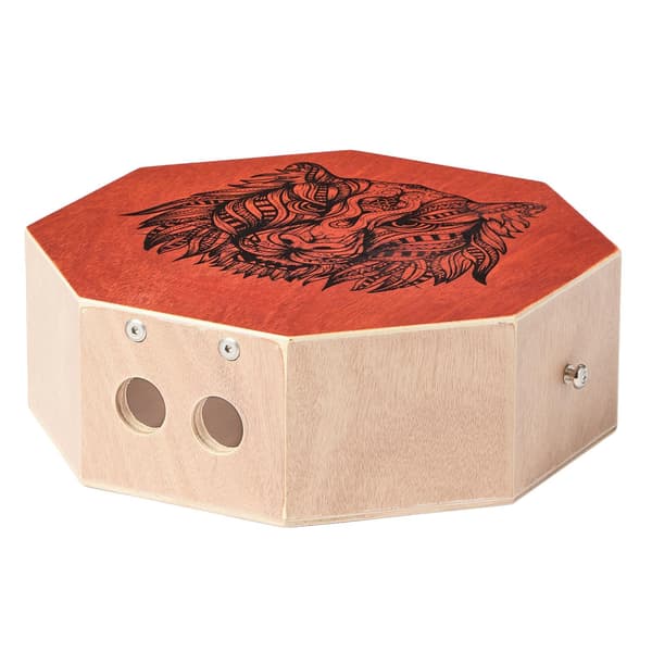 Cajontrumma, björkträ, invändiga strängar, rem, 28 cm