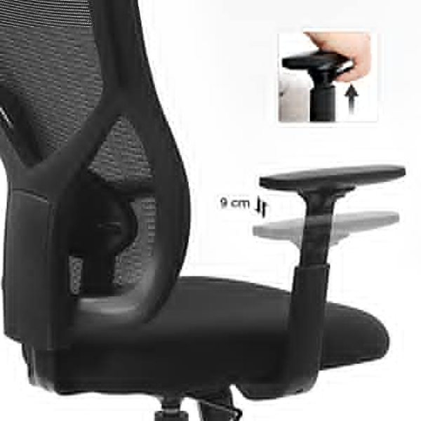 Ergonomisk kontorsstol i mesh med justerbart svankstöd