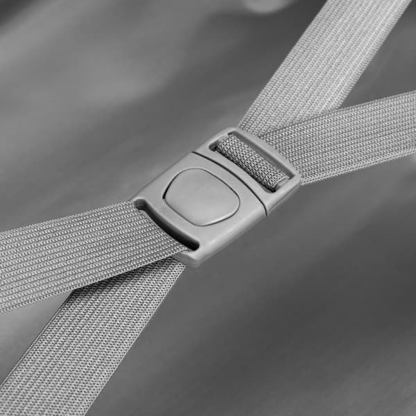 4-delat bagageset med sminkväska, grå, ABS-material