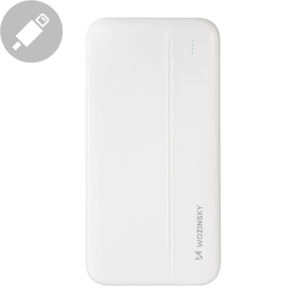 Powerbank Li-Po 10000mAh 2xUSB valkoinen