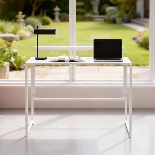 Sammenklappeligt computerbord med skærmstativ, 100 x 48 cm