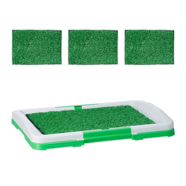 Valpströbricka med gräs – Easy Clean hundtoalett