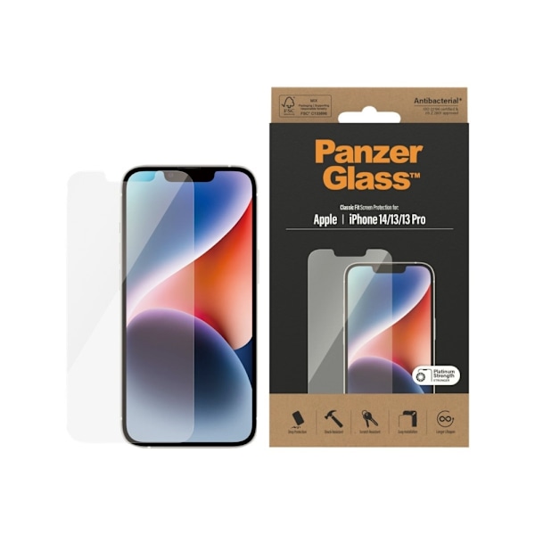 PanzerGlass™ | Skärmskydd - Klassisk passform | Apple iPhone 14/13/13 Pro