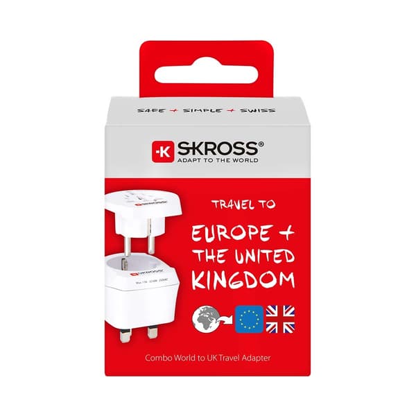 Rejseadapter Combo - Verden-til-UK Jordet