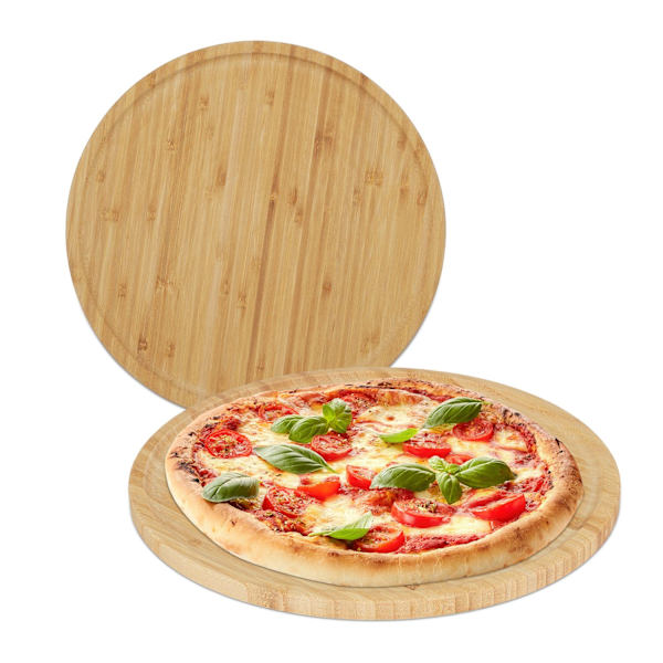 Bambu Pizza & Serveringsbräden Set, 32 cm, 2-pack