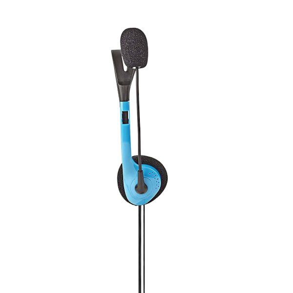 PC headset | On-Ear | Stereo | 2x 3.5 mm | Vikbara Mikrofon | Blå