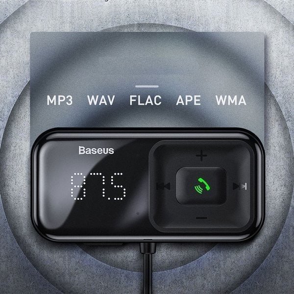 Trådløs Bluetooth FM-sender med oplader S-16 Overseas edition sort
