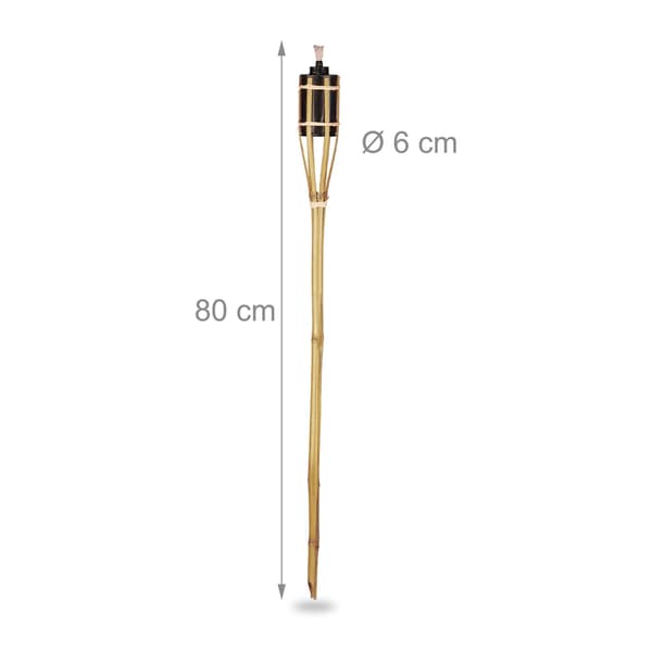 10 puutarhalampun sarja bambu 80 cm