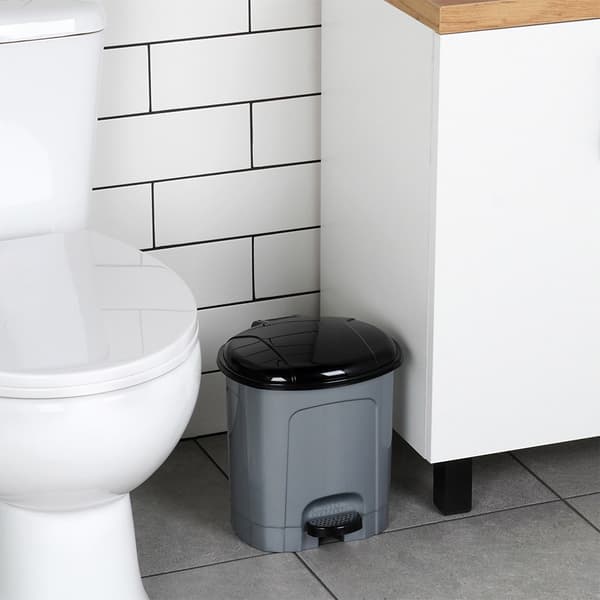Pedalaffaldsspand plast grå 5,5 l