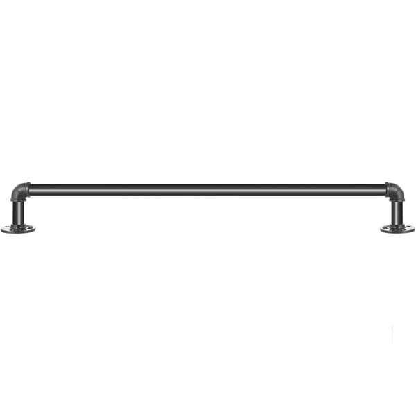 Trappräcke i rör, 90 cm, väggmonterat i kolstål