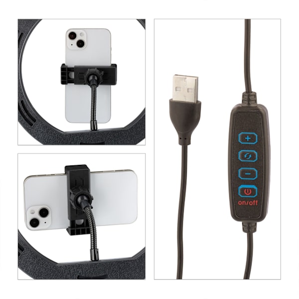 LED ringlys med stativ