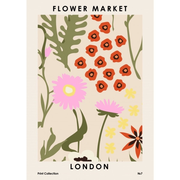 Blomstermarked London - 70x100 cm