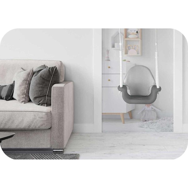 Ricokids Elephant 3in1 ämpärikeinu, harmaa ja valkoinen