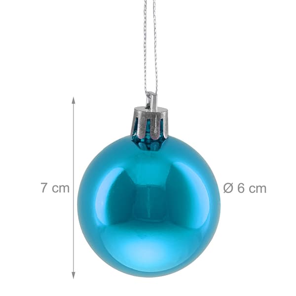 Julgranskulor Set, 50 glänsande prydnader