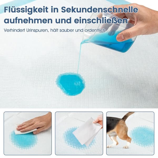 Träningsmattor för valpar, läckagesäkra, 76x76 cm, 150-pack