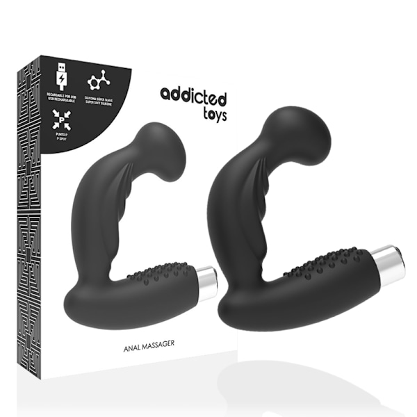 Addicted Toys - Prostatic Vibrator Genopladelig Model 3 - Sort