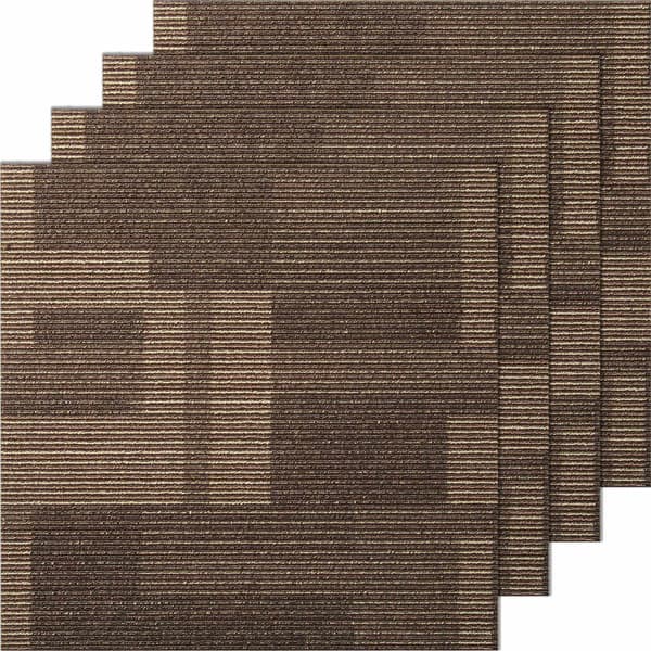 Mattplattor, 24x24 tum, vadderade, 24-pack, blandad brun