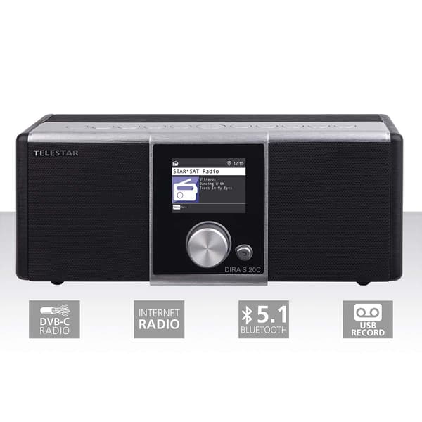 Telestar DIRA S 20 C -kaapeli (DVB-C) ja Internet-stereoradio