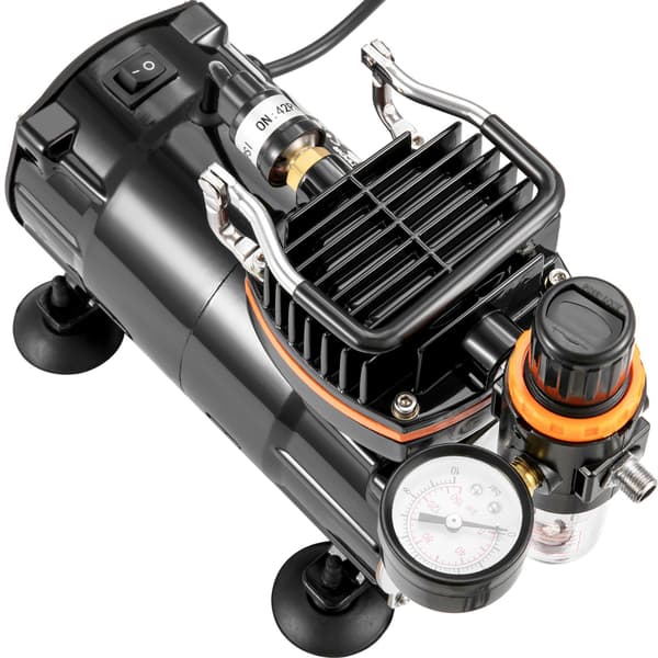 Airbrush-kit med kompressor, dubbelverkande, 3 munstycken