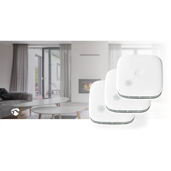 SmartLife Rökdetektor | Wi-Fi | Batteridriven | Givarlivscykel: