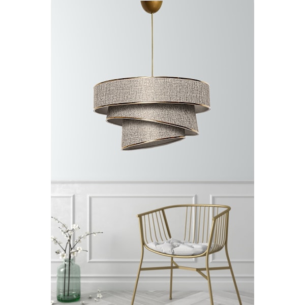 Lysekrone Couper - Beige, Guld