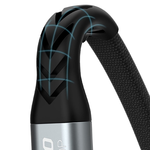 Lyhyt litteä kaapeli iPhone USB-C:lle - Lightning L10P PD 20W 23cm musta