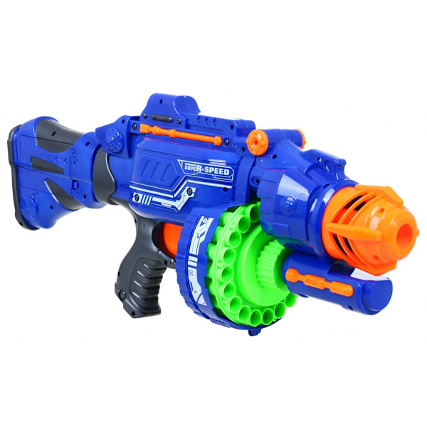 Electric Blue Foam Dart Rifle - 20 Round Magazine