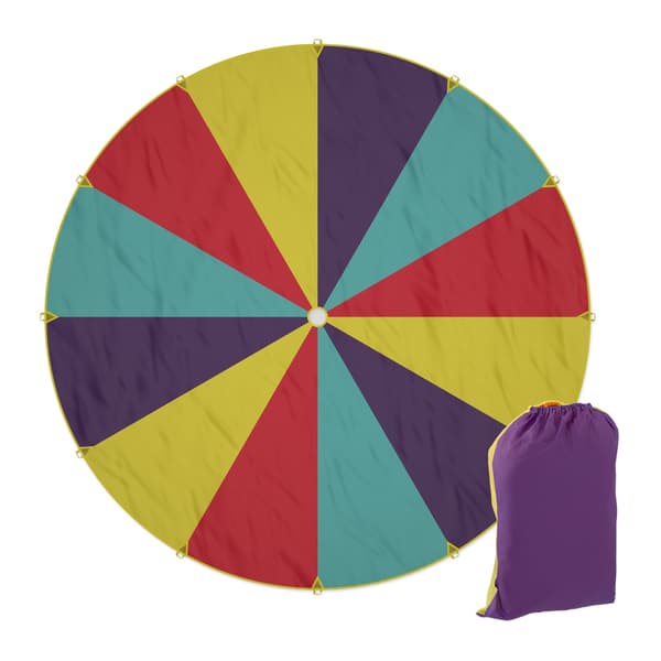 Regnbågsfallskärm för barn, 600 cm diameter