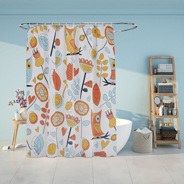 Badeforhæng 180x200 cm med motiv