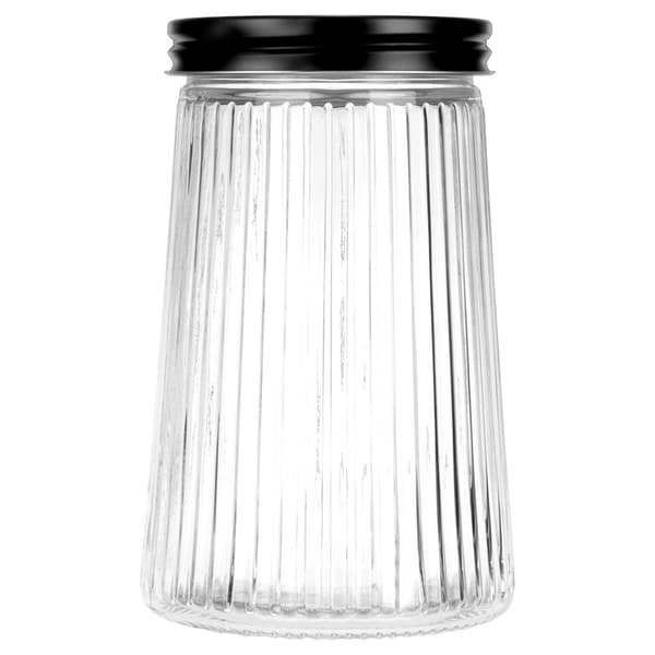 Glasbehållare för torrfoder med lock, 1 l