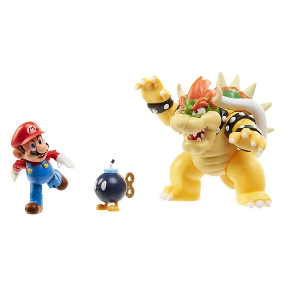 Super Mario Bowser vs Mario -leikkisarja figuureilla ja tarvikkeilla