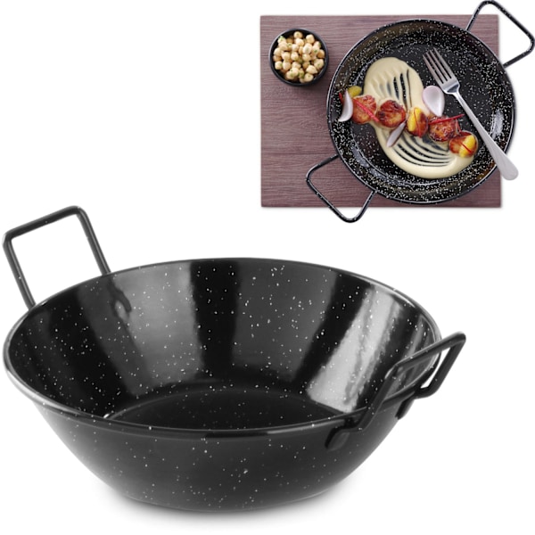 Emaljerad paellaskål, djup diameter. 185x(H)43mm Hendi 622834