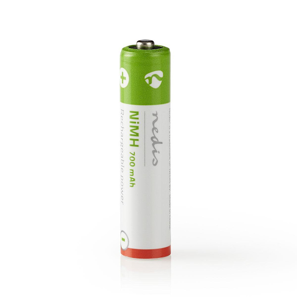 Ladattava Ni-MH-Akku AAA | 1.2 V DC | 700 mAh | Esiladattu | 4 - Läpipainopakkaus