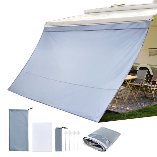 Markise til campingvogn, solskærm, 2 x 3,7 m, passer til 4 m