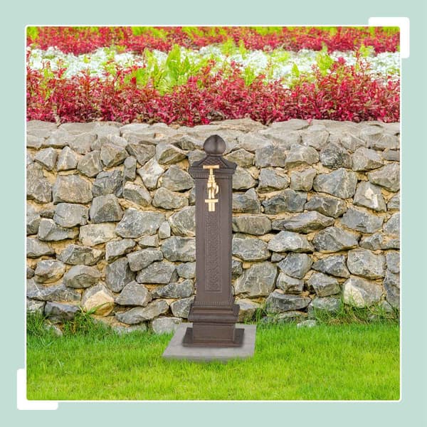 Antik metallfontän, 47 cm