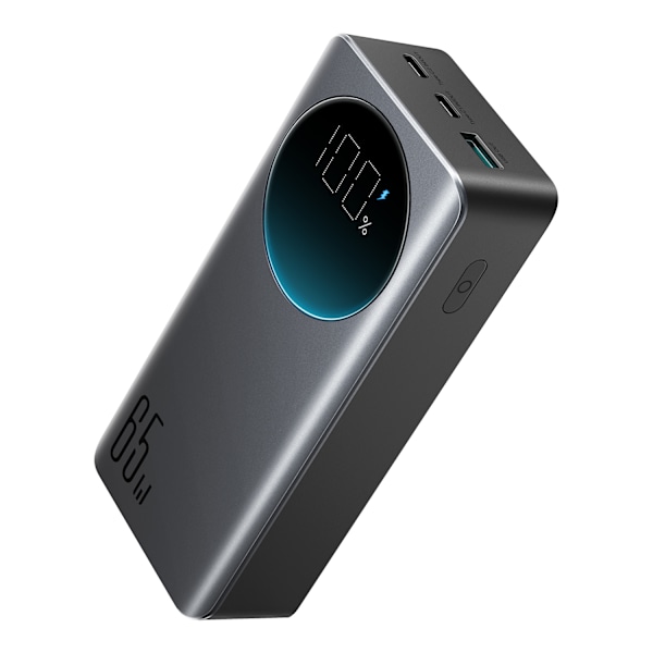 Digital powerbank 30000mAH 65W 3A USB USB-C svart