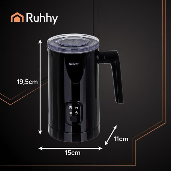Elektrisk mælkeskummer, sort, 400W, 160ml/350ml kapacitet