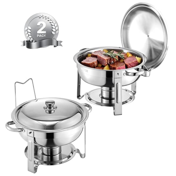 Varmkoppset, 2-pack, 5 liter rostfritt stål, rund
