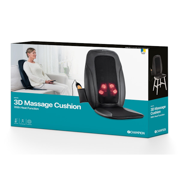 Massagepude 3D Infrarød Varme 3-Zone MD210 Sort