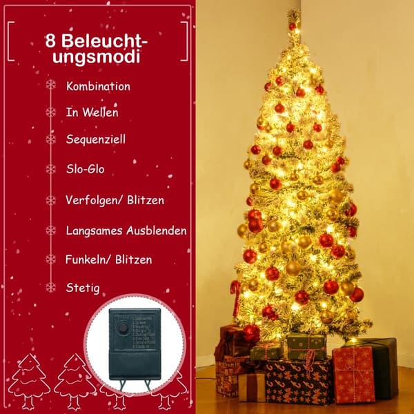 150 cm tekokuusi LED-valoilla