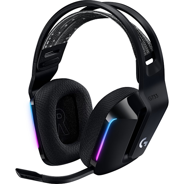 Logitech G733 Lightspeed - trådløst gaming headset, sort