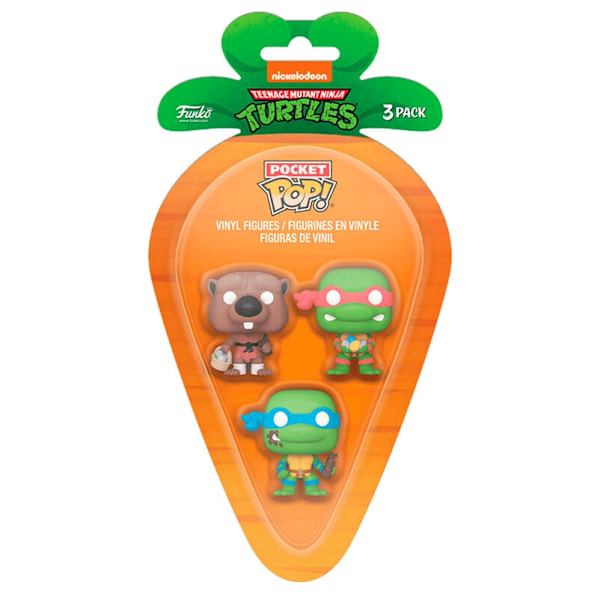 Ninja Turtles Pocket POP figursæt: Splinter, Leonardo, Raphael