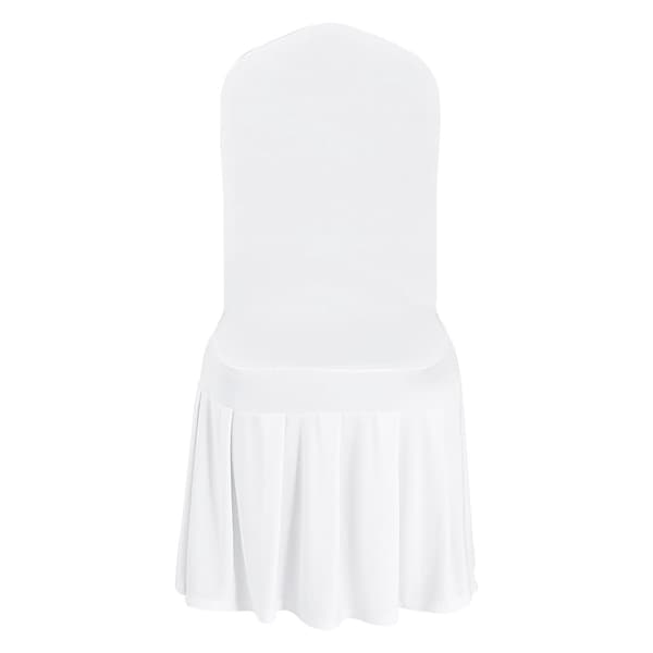 Stolebetræk, 30-pak hvid stretch polyester-spandex