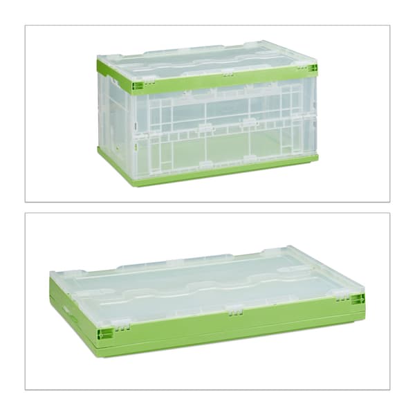 Transparent transportkasse med låg